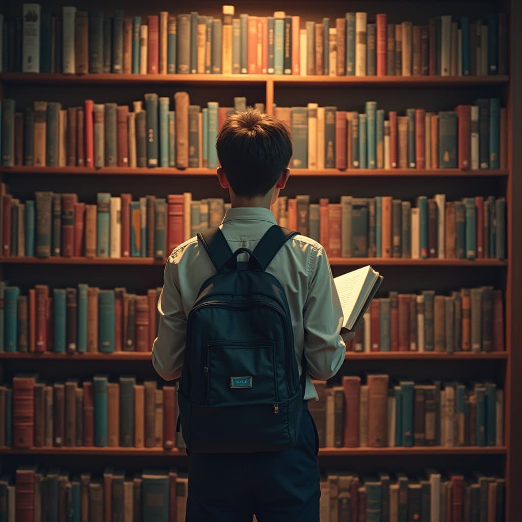 Two high school students studying with notes and textbooks for the OSSLT